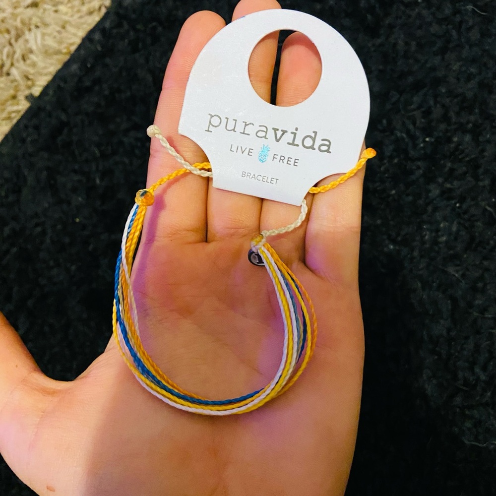 Pura Vida Blue and Yellow Bracelet
